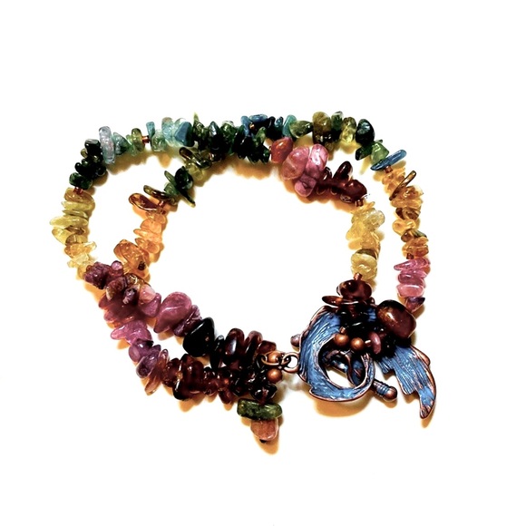 Rainbow Tourmaline Double Strand Bracelet - Picture 5 of 8
